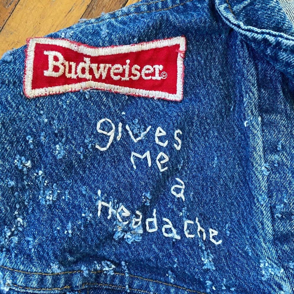 Vintage Lee denim jacket with custom embroidery